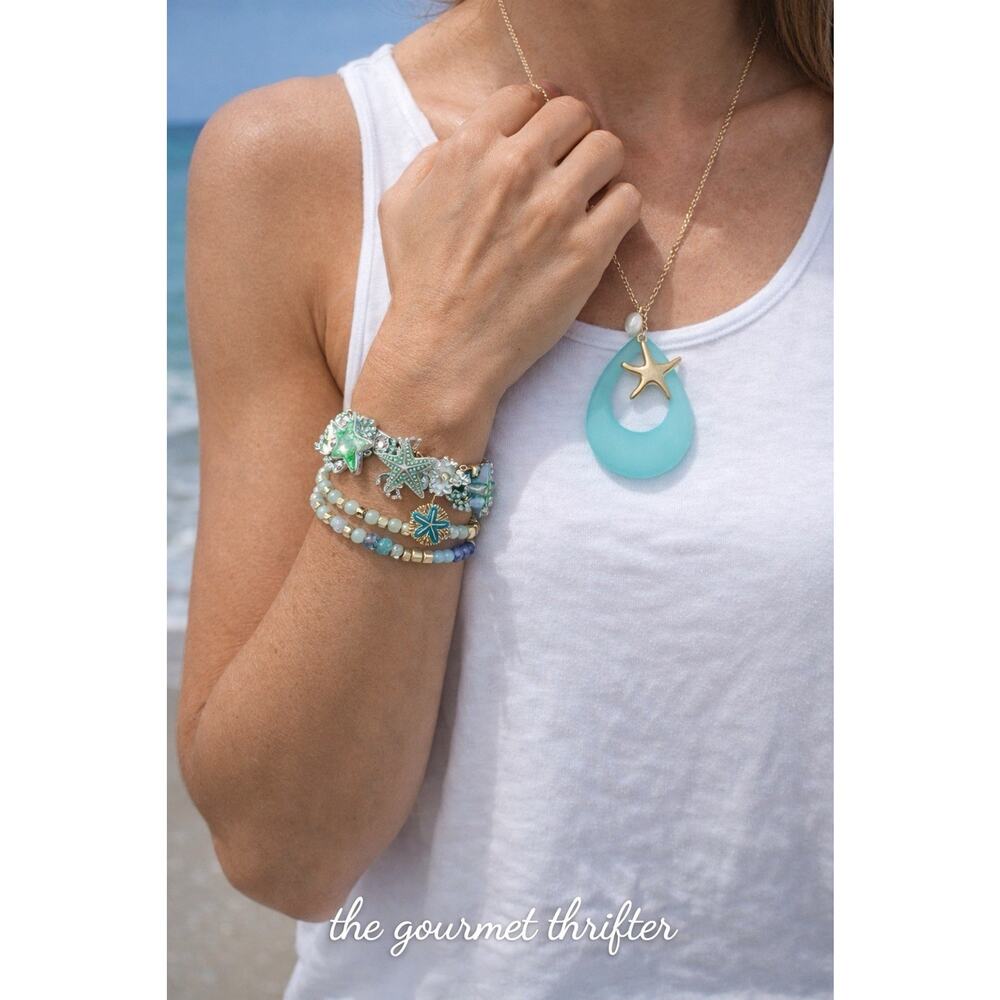 🩵 Periwinkle by Barlow Coastal Charm Bracelet Lot NWT Beach Sea Life Set 🩵